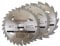 Silverline tools 934115 - Dischi tct sega circolare 16, 24, 30 denti, 3 pezzi (165 x 30 - anello 20, 16 e 10 mm)