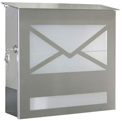 Heibi Heibi Briefkasten Nr. 43809, Zeitungsfach m. Acrlglasscheibe, Aus. Edelstahl, 43809