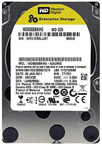 WESTERN DIGITAL WD6000BKHG S25 600GB 10000 RPM 32MB caché SAS 6.0Gb/s 2.5 disco duro interno para portátil (unidad desnuda)