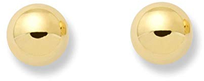 Monde Petit T1677P - Pendientes de bebe/niña oro 18 kts. de bola lisa - Coffret cadeau - Certificat de garantie - Mondepetit