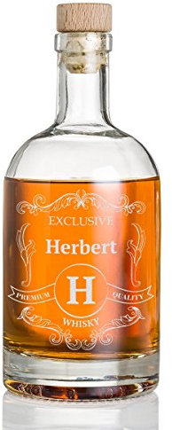 Bouteille de whisky avec gravure 700 ml avec bouchon - Carafe à whisky personnalisée - Idée cadeau d'anniversaire pour homme - Carafe à whisky pour les amateurs de whisky - Cadeau pour homme - Motif