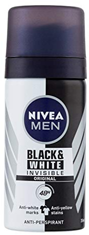 for men deodorant invisible black&white 48 ore formato mini 35 ml