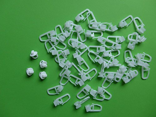 Gardinenröllchen X-Gleiter Röllchen 50 Stück 4 Feststeller