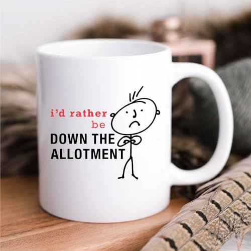 60 Second Makeover Limited Mens I'd Rather Be Down The Allotment Mug Gardening Gifts for Men Allotment Gifts Presents for Gardeners Men Ceramic Coffee Cup Gardening Accessories