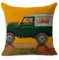 Petite Lili Dekorativer Kissenbezug mit Hundefahrer-Design, Kissenbezug – Bett / Kinder / Sofa 45,7 x 45,7 cm, nur Bezug (Grüner Land Rover)
