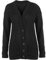 Purple Hanger New Womens Everyday Long Sleeve Button Top Ladies Chunky Aran Cable Knit Grandad Cardigan (8-10 SM, Black)