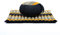 Leewadee Meditationskissen Set Sitzkissen Rund Zafu Yoga Kissen Zabuton Yogakissen Meditationskissen Meditation Zubehör Yoga Sitzkissen Yoga Meditationskissen, Kapok, Schwarz Orange