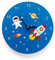 Mousehouse Gifts - Kinder Weltraum-Wanduhr aus Holz - mit Rakete & Astronaut