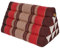GURU SHOP Dreieck Thaikissen, Dreieckskissen, Kapok - Weinrot/rot, 30x30x50 cm, Asiatisches Sitzkissen, Liegematte, Thaimatte