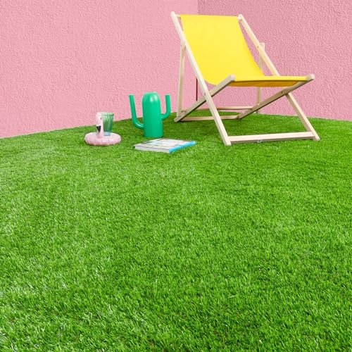 Steffensmeier Kunstrasen Windsor | Sonnenstunden: 20.000 | 32 mm | Outdoor | Meterware | wasserfest | Grün, Größe: 200x350 cm