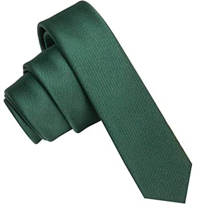 JEMYGINS Cravate Homme Vert en Soie 4CM Étroit Extra Silm Plusieurs Couleurs Disponibles de Formelle Compris Boîte(4)