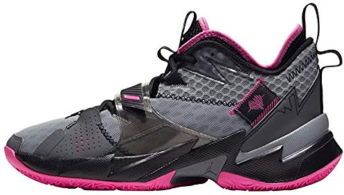 Nike Herren Jordan Why Not Zer0.3 Basketballschuh, Particle Grey/Pink Blast-Black-Iron Grey, 44 EU
