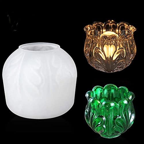 FineInno Silicone Stampo in Resina Epossidica Stampi per Colata Scatola di Stoccaggio Fusione Stampi per DIY Gioielli Contenitore Portapenne Candela (Crystal Cup)