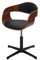 Mendler Esszimmerstuhl HWC-H46, Küchenstuhl, höhenverstellbar Drehmechanismus Bugholz FSC® - Walnuss-Optik, Kunstleder schwarz