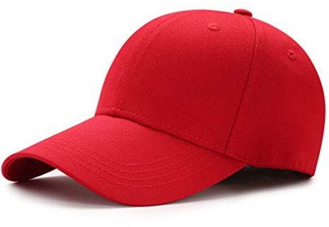 Bakicey Sports Baseball-Kappe für Herren und Damen, atmungsaktiv, leicht, verstellbar, Anti-Sonnenblende, Baseball-Kappe, Unisex, Golf, Camping, Badminton, Tennis, Sonnenkappe Gr. Einheitsgröße, rot