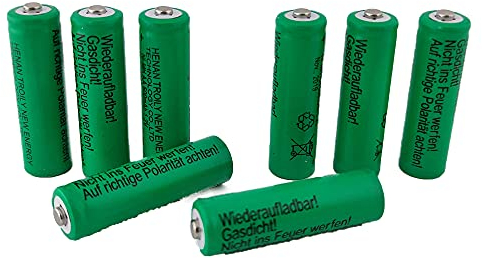 Solar-Akku leistungsstarke wiederaufladbare Batterien NiMH AA- 800mAh AAA- 600mAh (Akku AA 600mAh - 8 Stück)