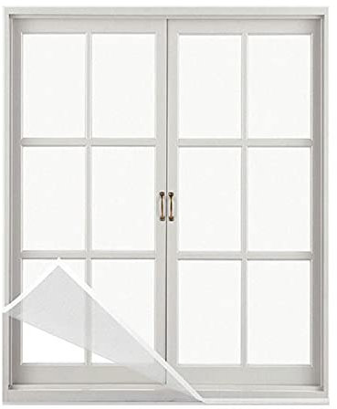 MAODOU 80x140cm,Zanzariera Per Finestra,Zanzariera Con Nastro Magico Protezione Zanzara, Adesivo Bianco Netto Bianco