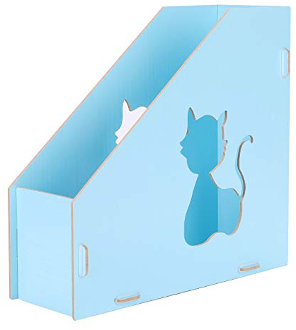 Stehsammler A4 Stehordner Holz Organizer Katzeform Tisch Organisator Mädchen Zeitschrifthalter Selbstmontiert Papierhalter Frauen Desktopfile Datei Zeitungen Zeitschriftensammler Büro Schule Zuhause