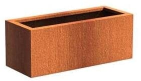 ADEZZ Andes Pot de fleurs rectangulaire en acier Corten (100 x 40 x 40 cm)
