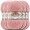 Hobby YARN Alize 5x 100g Angora Gold Türkische Premium Wolle Dünne Mohair aus Schurwolle Babywolle als Strickgarn Handstrickgarn Einfarbig Uni Yarn (Salmon Pink | 144)