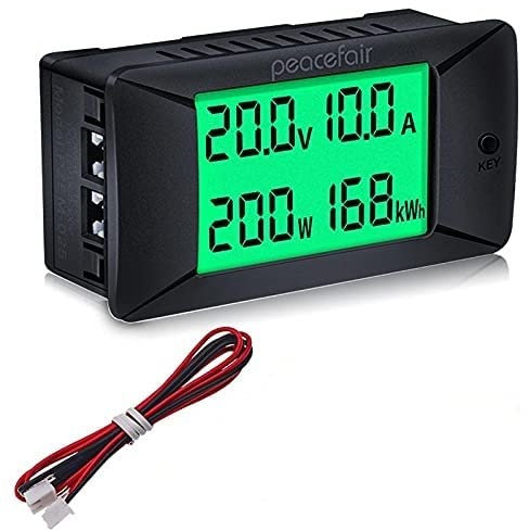 Telituny Voltímetro digital PZEM-025 DC Amperímetro digital Voltímetro Probador de batería 0~300 V / 200 A Medidor de vatios de energía eléctrica para medición eléctrica industrial doméstica (200A)