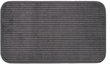 Gözze - Rutschfester Weicher Badeteppich, 100% Polyester, 50 x 70 cm - Anthrazit