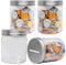 Mczcent Sparschwein Klein-4PACK, Sparbüchse Transparent für Münzen, Spardose Wenig Plastik Durchsichtig, Kleine Spardosen Piggy Coin Money Saving Bank Münzen Jar Box für Jungen Mädchen Kinder, Silber