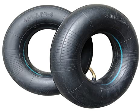 2PCS Wheelbarrow Inner Tubes 4.10/3.50-4 4 inch Inner Tubes with TR-87 Bent Valve for Hand Trucks,Carts Replacement Inner Tubes