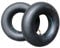 2PCS Wheelbarrow Inner Tubes 4.10/3.50-4 4 inch Inner Tubes with TR-87 Bent Valve for Hand Trucks,Carts Replacement Inner Tubes