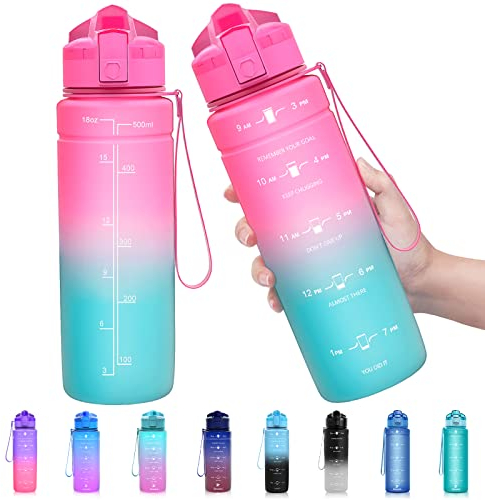 Zounich Trinkflasche Kinder Auslaufsichere 700ml/500ml-BPA frei trinkflaschen Sport tritan Kunststoff Wasserflasche für Fahrrad, Schule, kohlensäure geeignet, spülmaschinenfest Sportflasche