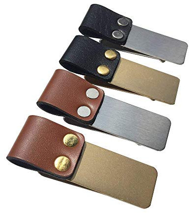 Fountain Pen Ring Traveler Notebook Leather Pen Holder with Stainless Steel 4 Packs