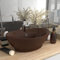 HOMIUSE Waschbecken Überlauf Oval Matt Dunkelbraun 58,5x39cm Keramik Waschbecken Waschtisch Aufsatzwaschbecken Badunterschrank Waschbecken GäSte Wc Waschbecken Aufsatzwaschbecken Dekorativ