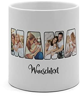 PhotoFancy® - XL Tasse 'Mama' - Personalisierte Fototasse mit eigenem Foto und Text - Große Tasse selbst gestalten - Jumbo-Becher XL 500 ml
