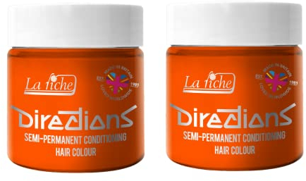 La Riche Directions Semipermanente Haarfarbe 100 ml Dose 2er-Pack (Fluorescent Orange)