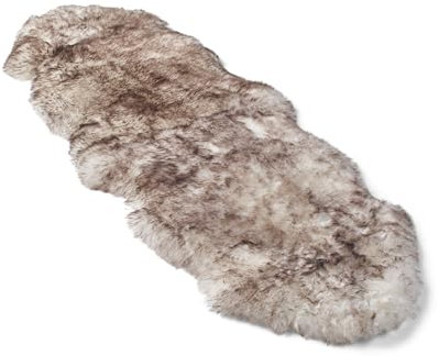 Nordic Sheep Lammfell Teppich 170x60 cm | Lammfell Echt kann auf dem Sofa oder Bett verwendet Werden, ist Gross Atmungsaktiv & Wärmeregulierend | Farbe: Schneespitze