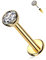 Melighting Helix Piercing Schmuck aus 14 Karätigem Gold 16G Cartilage Studs Labret Bar Titan Threadless Labret Piercings Opal Conch Ohrringe Tragus Piercings Schmuck mit Zirkonia 3mm