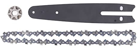 Set di Cat Per Moto, Mini Catena Per Moto da 6 Pollici E Set di Barre di Guida - Pign in Acciaio Piastra di Guida da 186 Mm Catena da 230 Mm, Moto Portatile Portatile O o