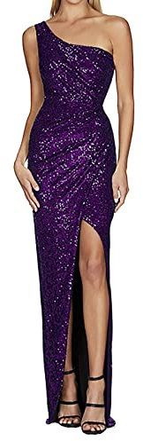Cocila Offerte del Giorno Lampo Prime Gonna Lunga Elegante Cerimonia Vestito Estivo con Spacco Abito Casual Senza Maniche Vestiti Lunghi Donna Verde Abito Elegante Viola (Ya Viola, M)