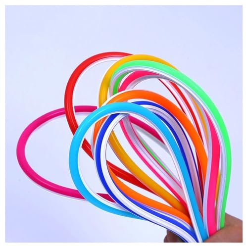 NETFEN 1 STÜCK Neonstreifen, 1-10 M DIY-Trennung Silikonschlauch LED-Neonstreifen 6 Mm Breite Flexibles, Wasserdichtes Neonschild-Band Biegbare Streifenlichter (Color : Yellow, Size : 8m)