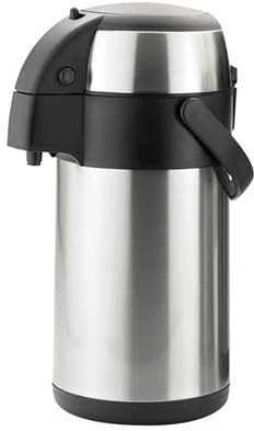 Acense Stainless Steel Airpot Hot Cold Water Tea Coffee Dispenser, Satin Finish (2.5 Litre)