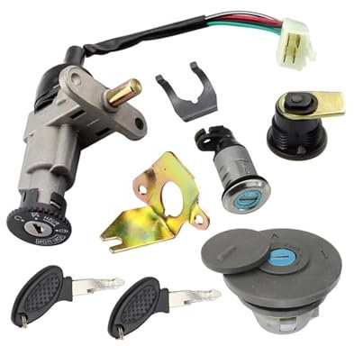 Motor Zündspule Für Cayman Für Jet Für West Roller QJ B08 Für Keeway Für Fact 50 RY8 Für Vento Für Vmoto Für Monza JP50 TS-B08 Zündschloss Sperren Schlüssel Set Zündeinheit
