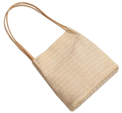 PACKOVE Tote Strandtasche Regenschirm Beuteltaschen für Damen beach bag strand tasche Schultertasche gestrickte Umhängetasche gestrickte Taschen Strohsack Eimertasche