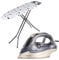 Beldray COMBO-9211 Steam Iron & Ironing Board Set – Powerlite, Ceramic Soleplate, 200g/min Steam Shot, 320ml, Variable Temperature, Compact Ironing Table, Heat Reflective Surface, 110 x 33cm, 3200W