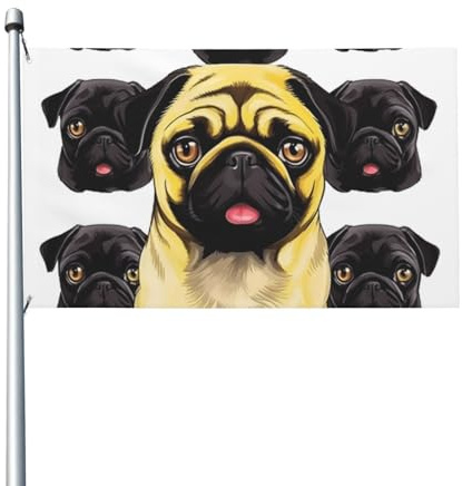 Drapeau de jardin de 0,9 x 1,5 m pour l'extérieur - Noir et jaune - Double face - Grande bannière robuste avec œillets en laiton - Résistant à la décoloration - Pour décoration d'intérieur