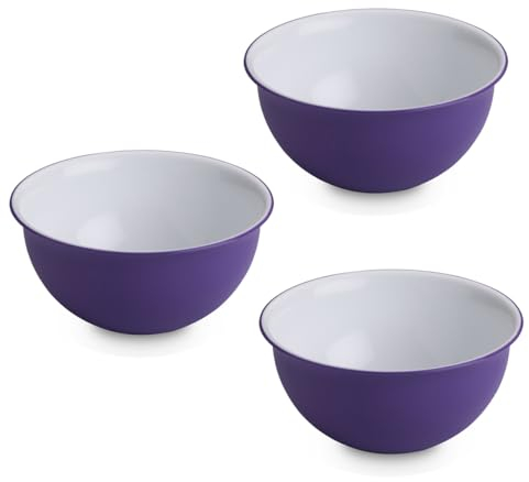 OMADA Design 3x Ciotole Antibatteriche da 1,5 Lt, in Plastica, Infrangibili, lavabili in Lavastoviglie, Made in Italy, Linea Sanaliving