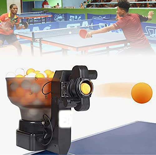 Tischtennis-Aufschlag-Trainingsgerät mit 36 verschiedenen Spinbällen, einstellbarem Winkel und 40–70 Schlägen pro Minute, geeignet für das Training