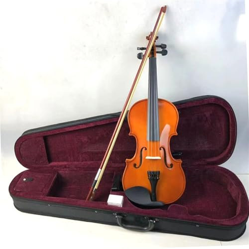 Violine Set Einsteiger-Einsteiger-Geige aus Massivholz für Erwachsene, volle Größe, 4/4-Musikinstrument (Color : 3/4)