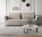 BEAUTY SOFA - Samir Couch, Sofa mit Schlaffunktion - Breite 240cm - Liegefläche 200×146cm - Schlafsofa, Schlafcouch für Wohnzimmer, Schlafsofa mit Bettkasten, Kord Dunkelbeige (Tilia 08)