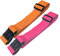 Koffergurte 2 Stück Kofferband mit Verriegelung und Kreuzgurt Funktion | Kofferbänder auffällig 2er Set Orange-Pink | 5 cm x 205 cm von taschenmann2005