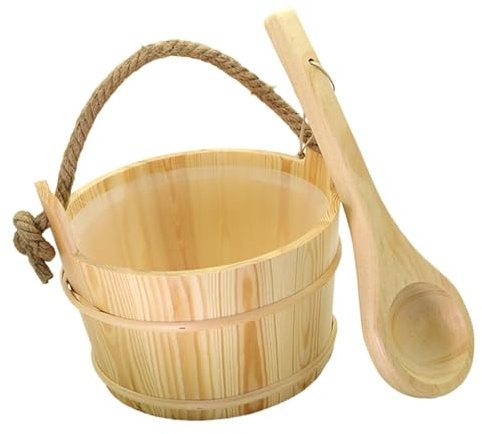 ＡＷＨＡＯ Ensemble D'accessoires de Sauna pour Maisons, Bain, Salle de Sauna, Seau de Sauna avec Louche